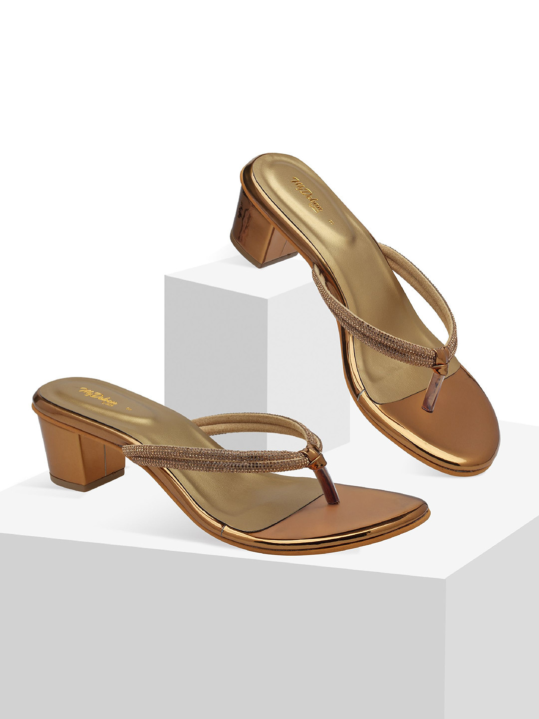 VKC DEBON Women Synthetic Embellished Block Pumps