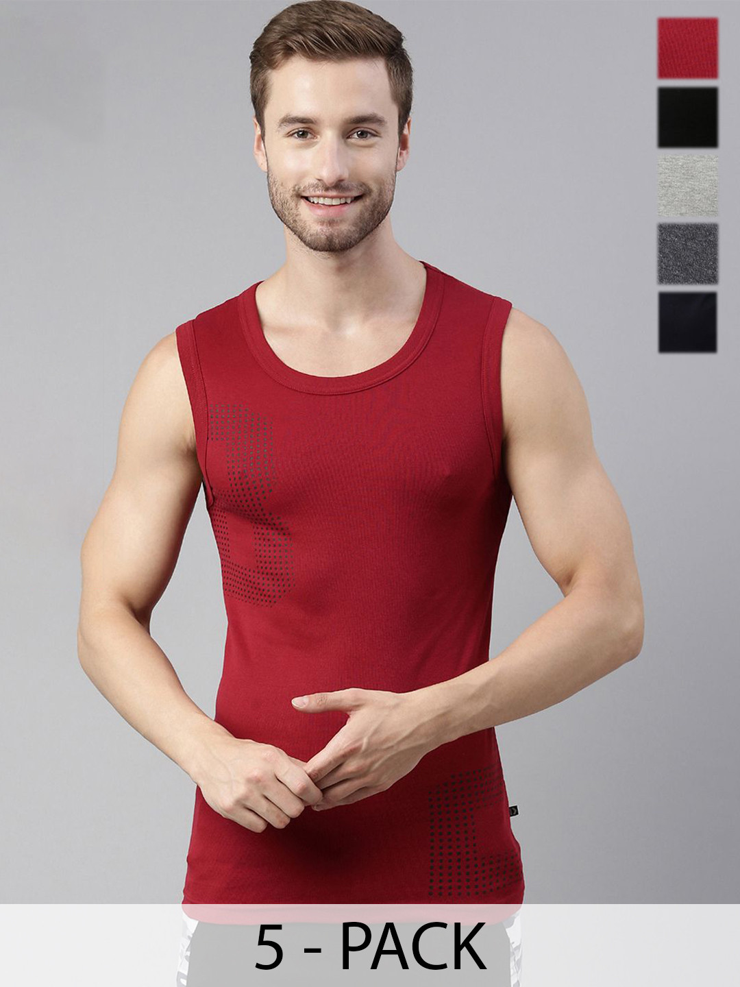 DIXCY SCOTT MAXIMUS Pack Of 5 Cotton Gym Vests MAXGV16 TURBO-VST-1/5