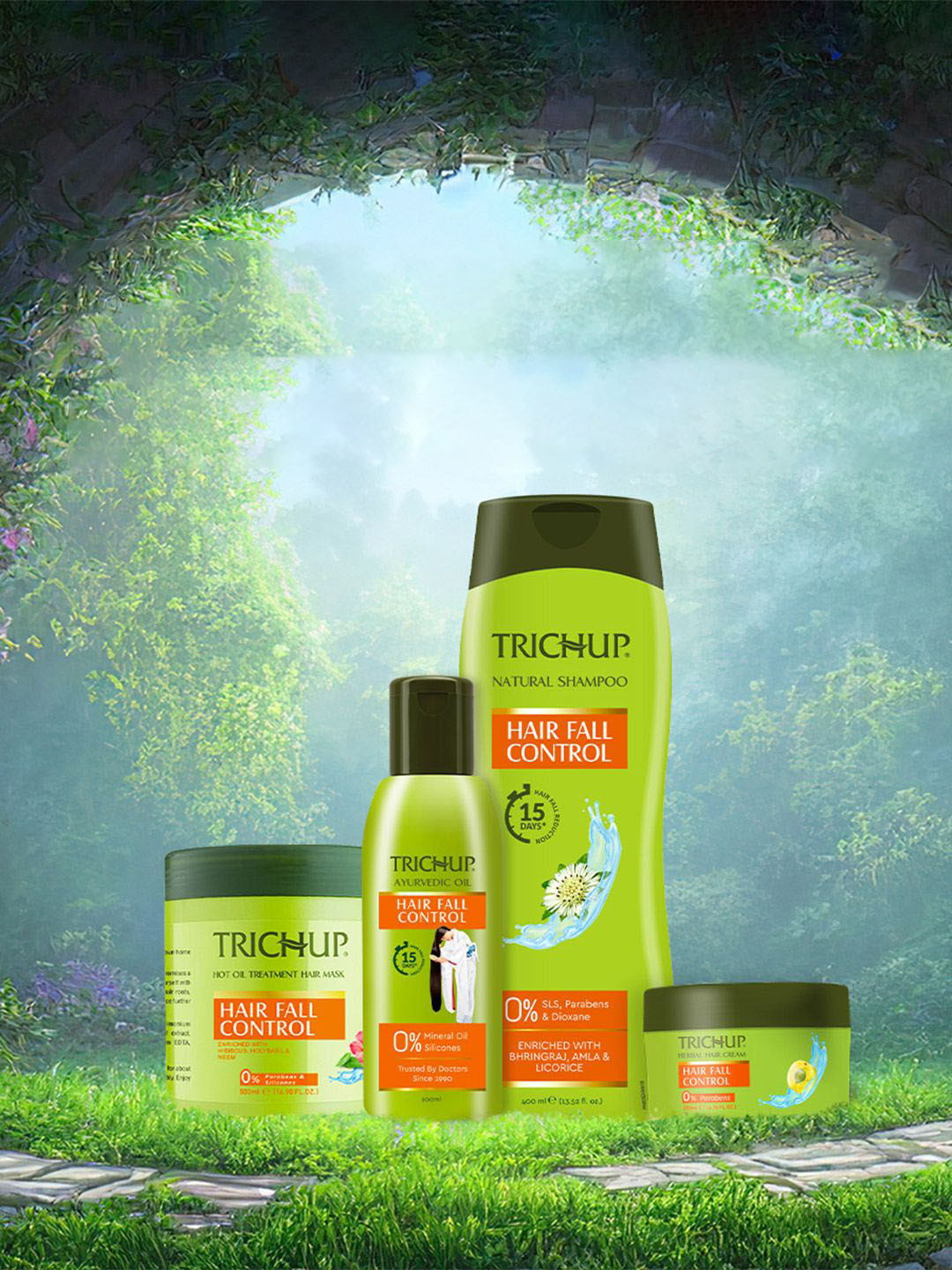 TRICHUP Hair Fall Control Shampoo With Bhringraj - 400 ml