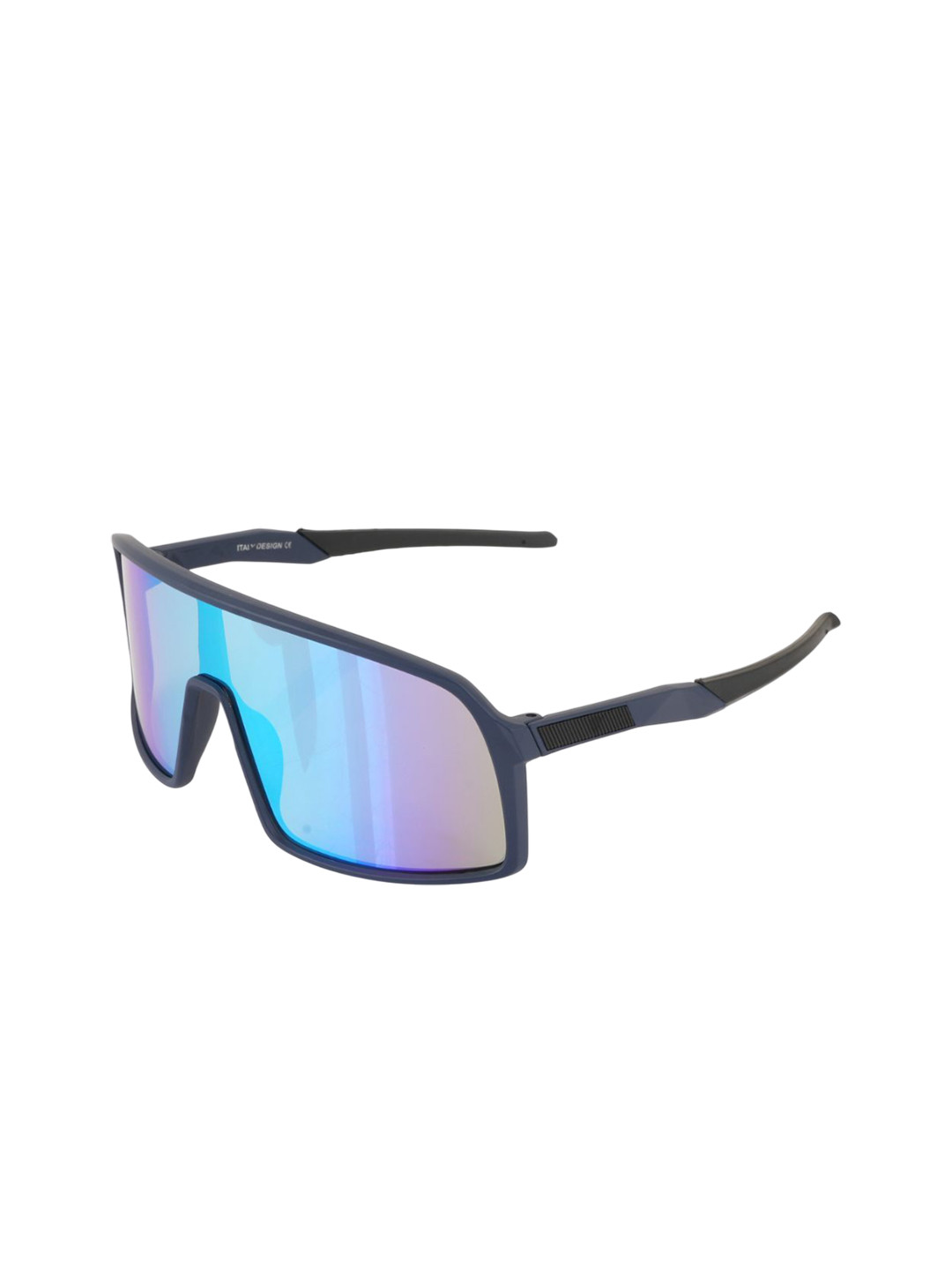 BAYBERRY Unisex Blue Lens & Black Square Sunglasses with DS 1167 BLACK