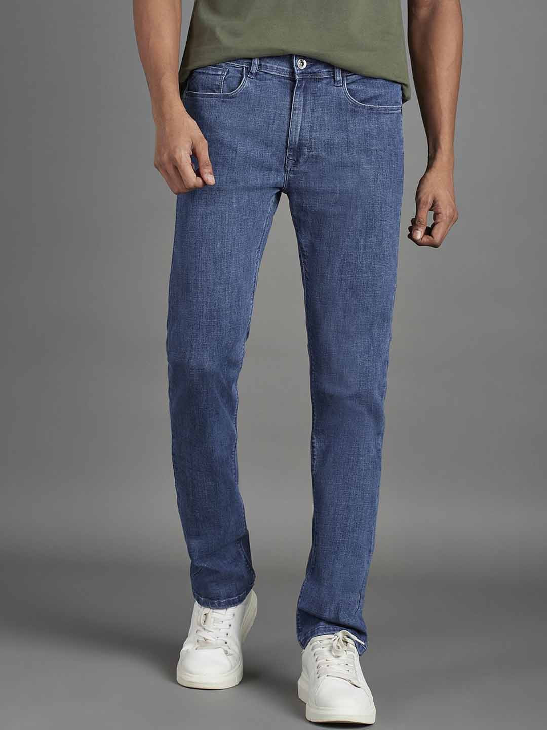 Reid & Taylor Men Smart Straight Fit Mid-Rise Jeans