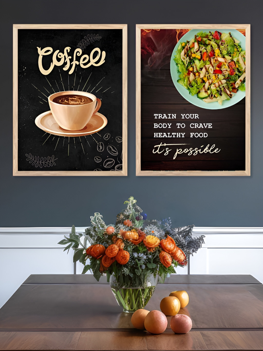 Kotart Brown And Black 2 Piece Wood Abstract Wall Paintings