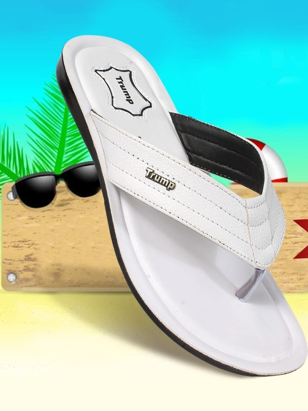 Trump White PU Flip Flops