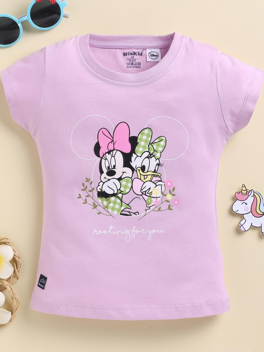 Biskid Girls Print Cotton Disney Top