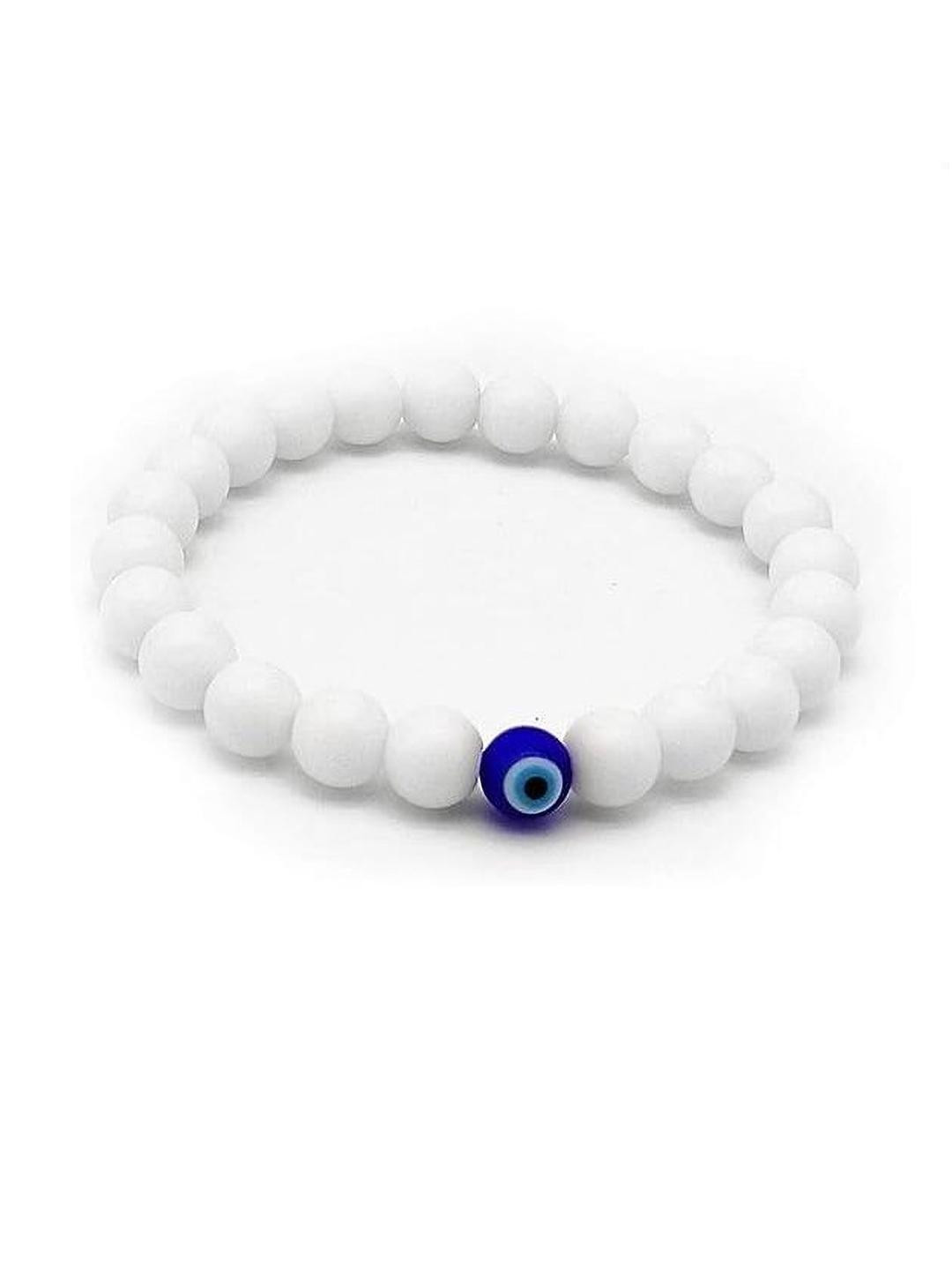 QNAM White Fabric Bracelet