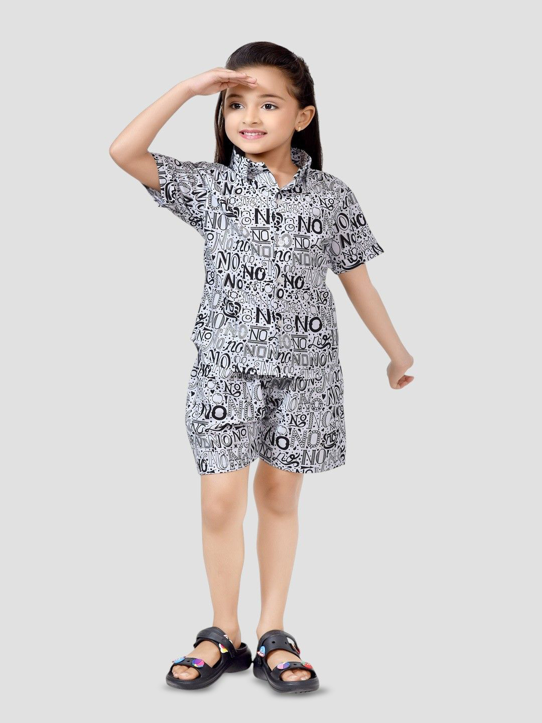 BAESD Girls Printed Shirt with Short Clothing Sets