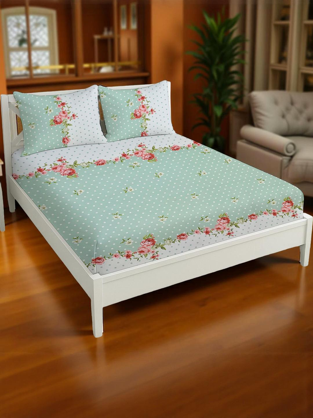 IVAZA Green Queen Bedsheets