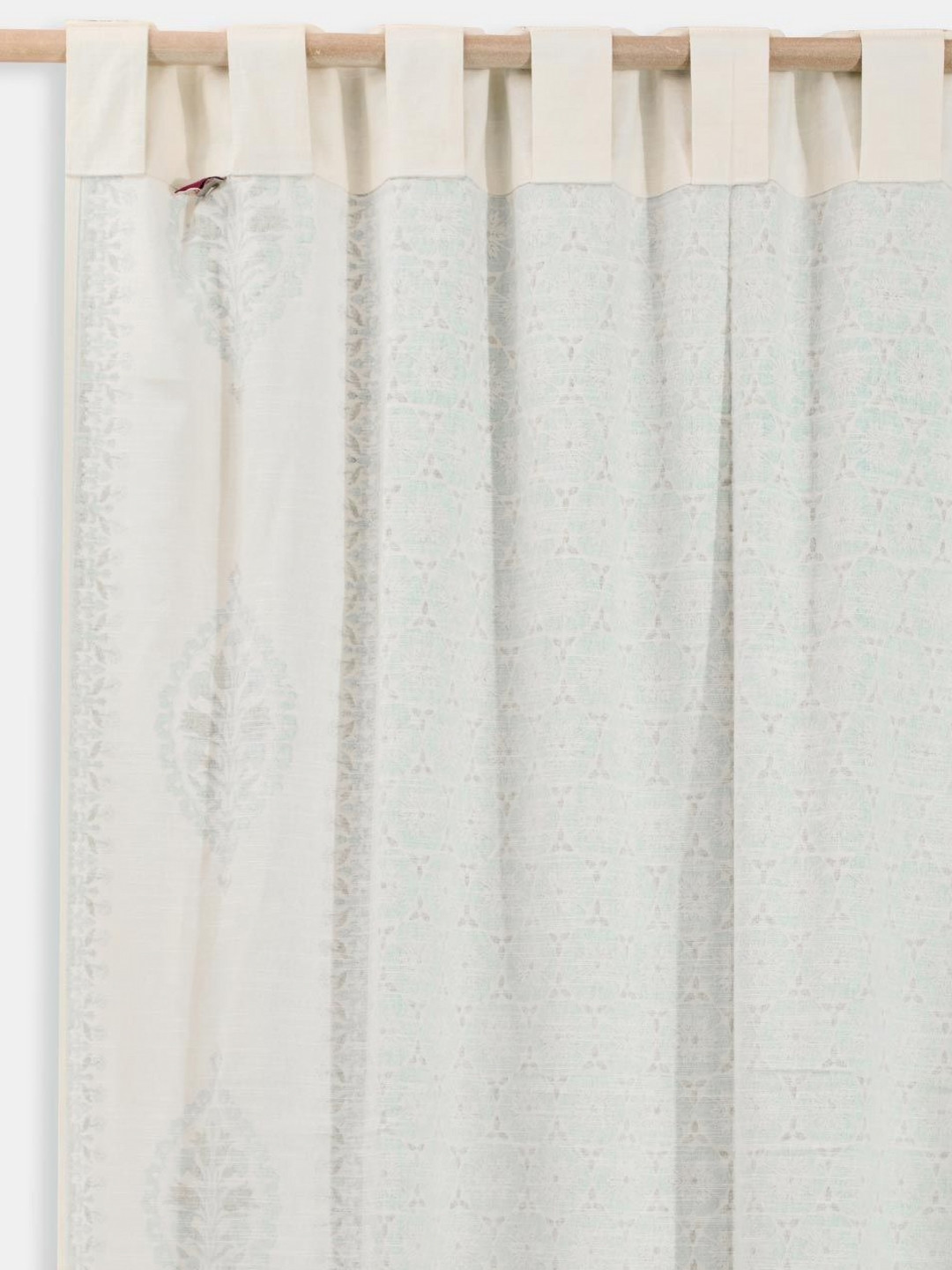 Fabindia Blue Floral Window Curtain