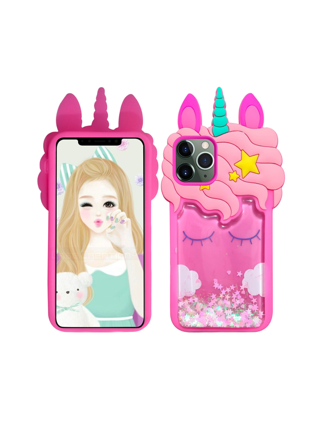 CASE CREATION Cartoon Characters Printed Real 3D iPhone 11 Bumper Case Mobile Accessories