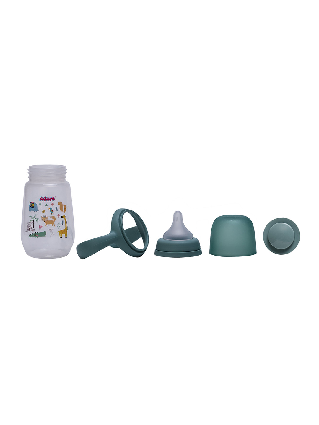 Adore Kids Nok Nok Wide Neck Feeding Bottle With Twin Handle - 250 ml - Green