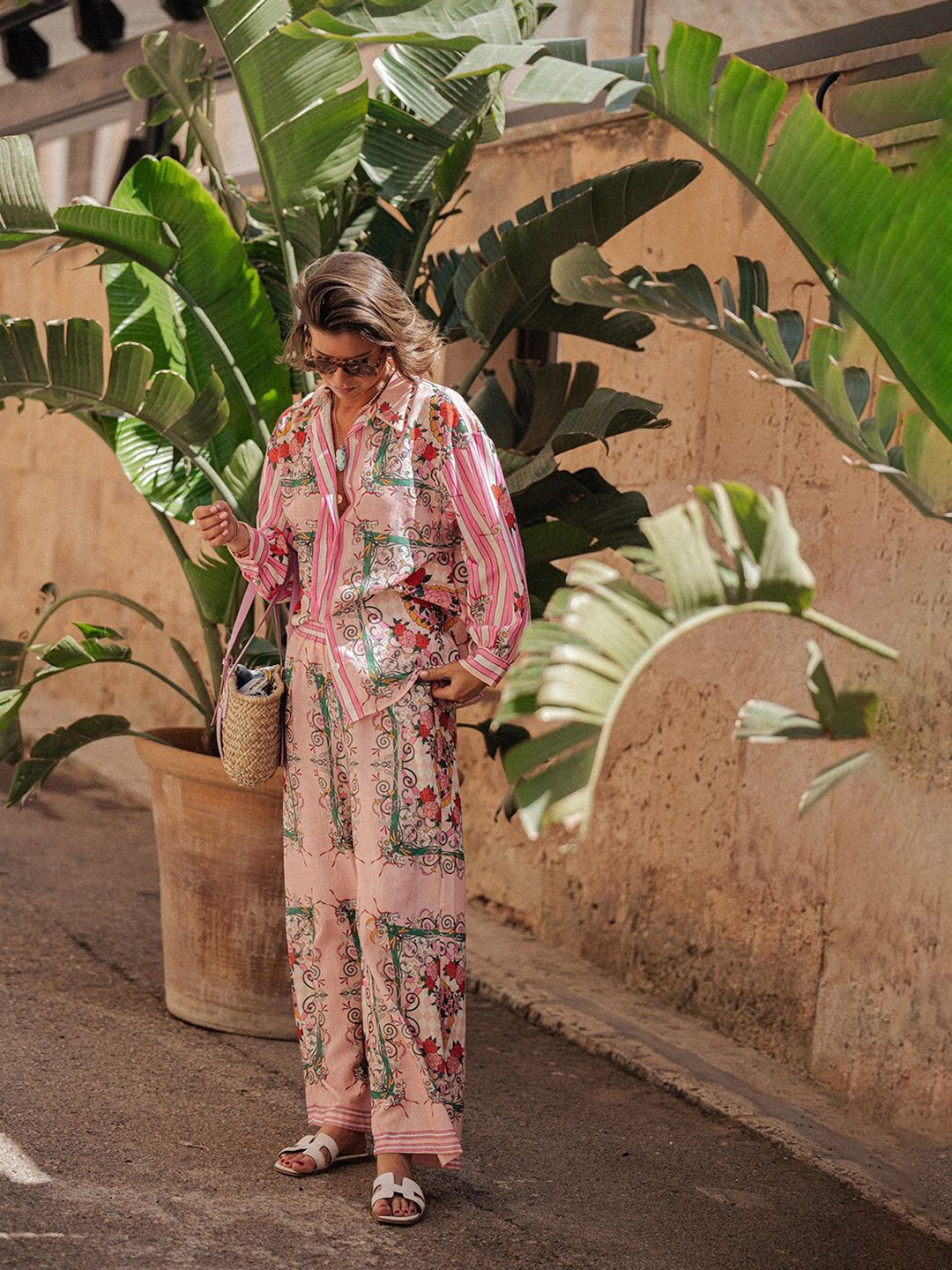 JC Mode Floral Printed Oversized Shirt With Palazzos