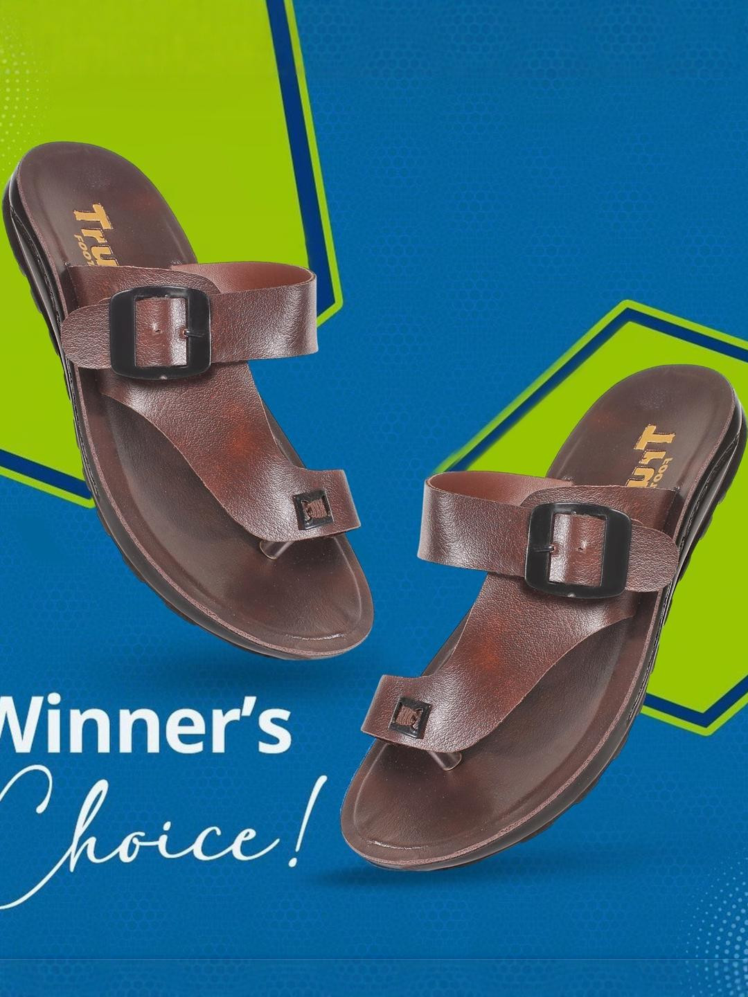 Trump Brown PU Flip Flops