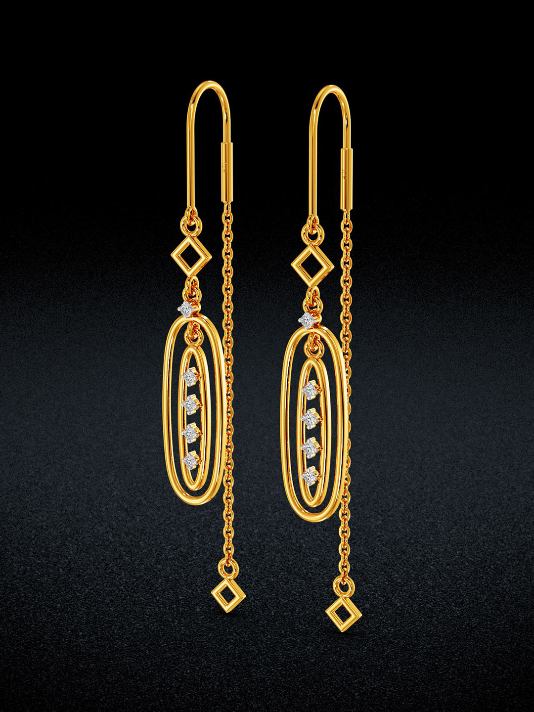 Joyalukkas Svelte Oval Gold Women Earrings