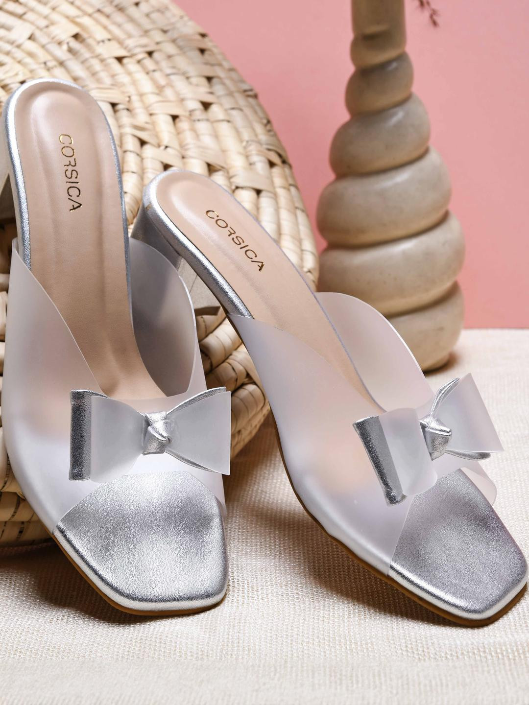 CORSICA Square Toe Bow Heels