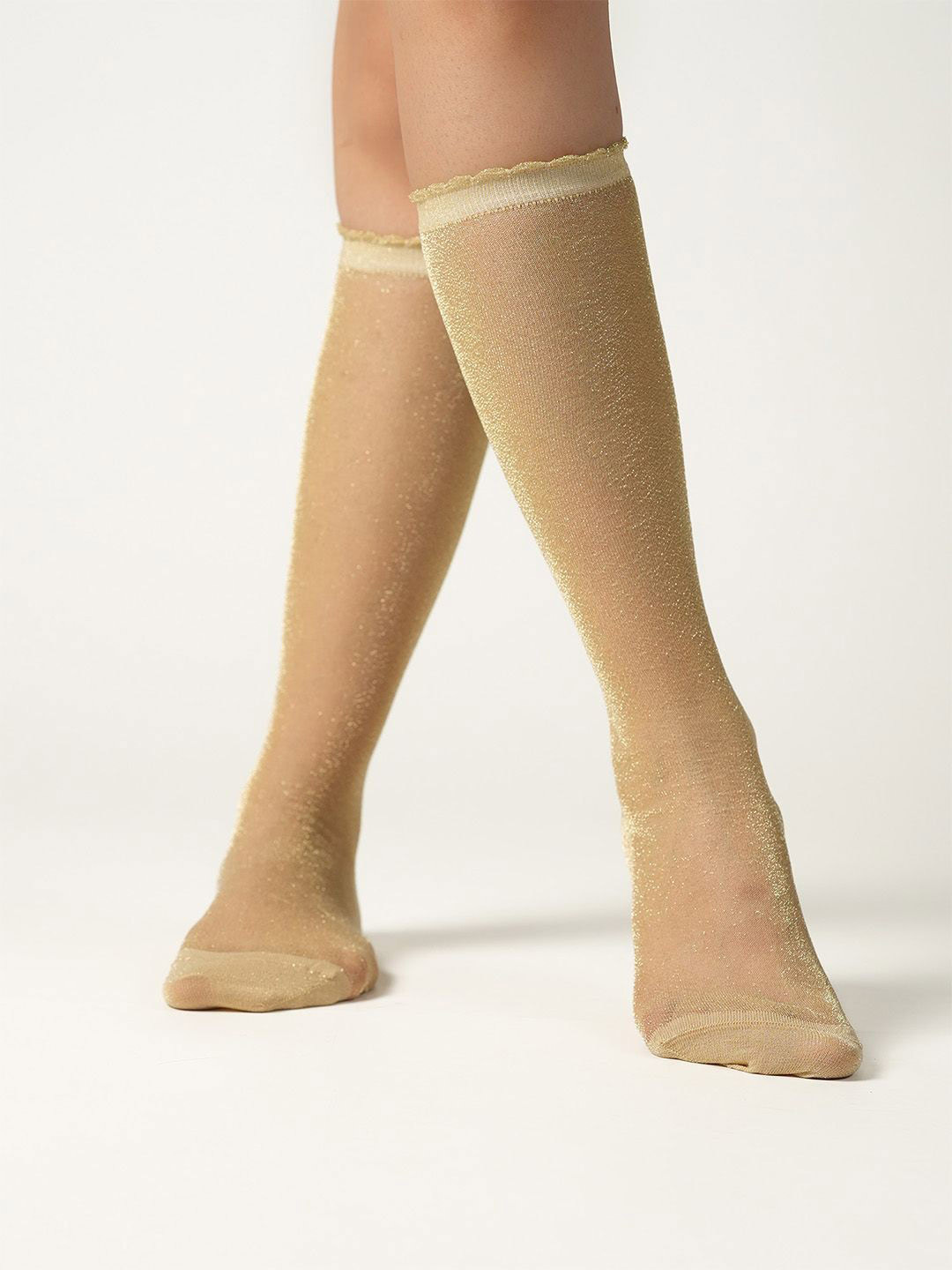 Theater Women Glow Jumpers Shimmer Knee-Length Socks