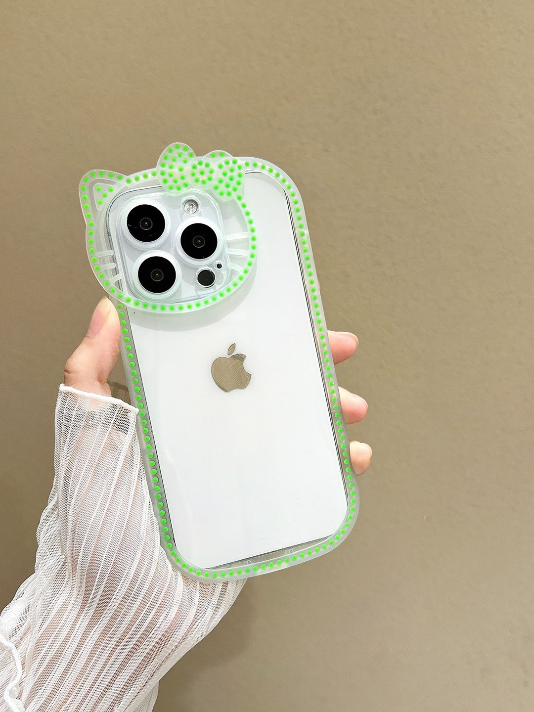 CASE CREATION Women Neon Radium Night Glow iPhone 13 Pro Back Case Mobile Accessories