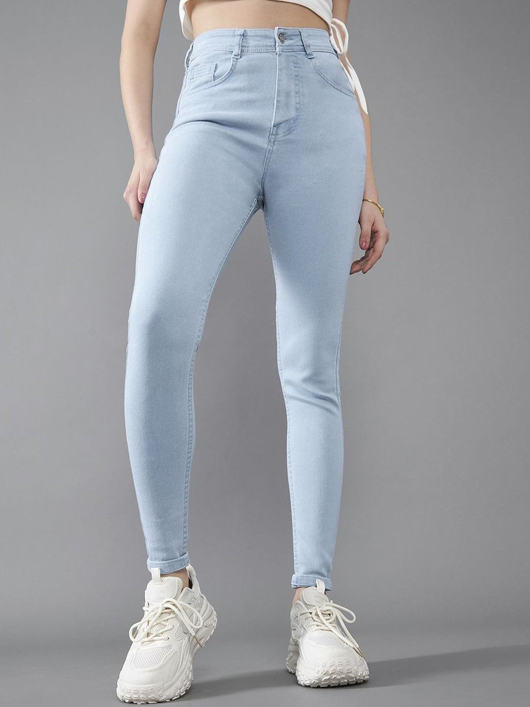 POMPOUS Women Slim Fit High-Rise Stretchable Jeans