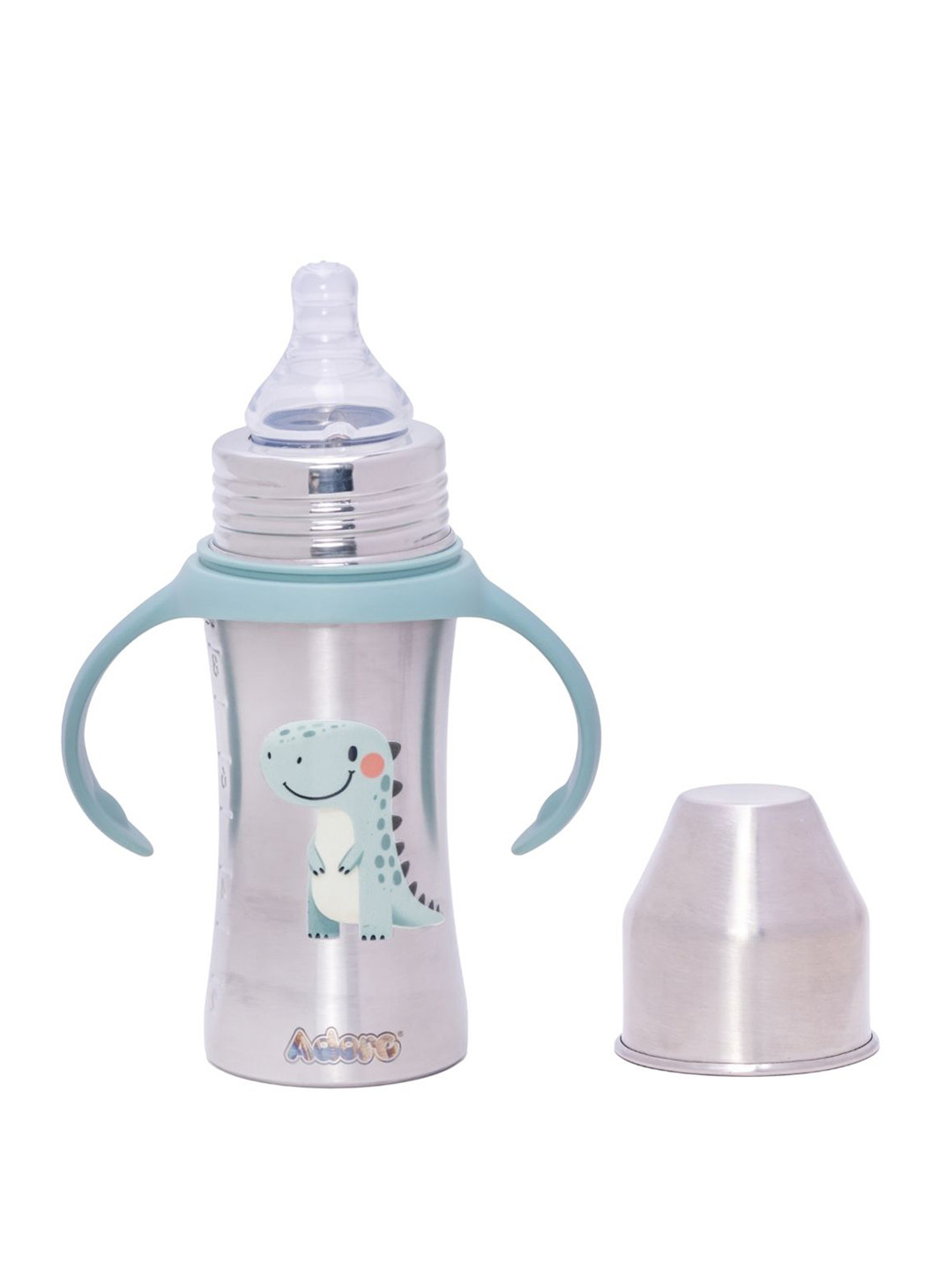 Adore Kids Magnus! Premium Wide Neck Feeding Bottle With Handle 250 ml - Green