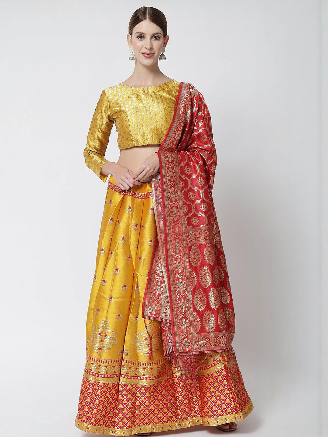Mr Y Semi-Stitched Lehenga & Unstitched Blouse With Dupatta