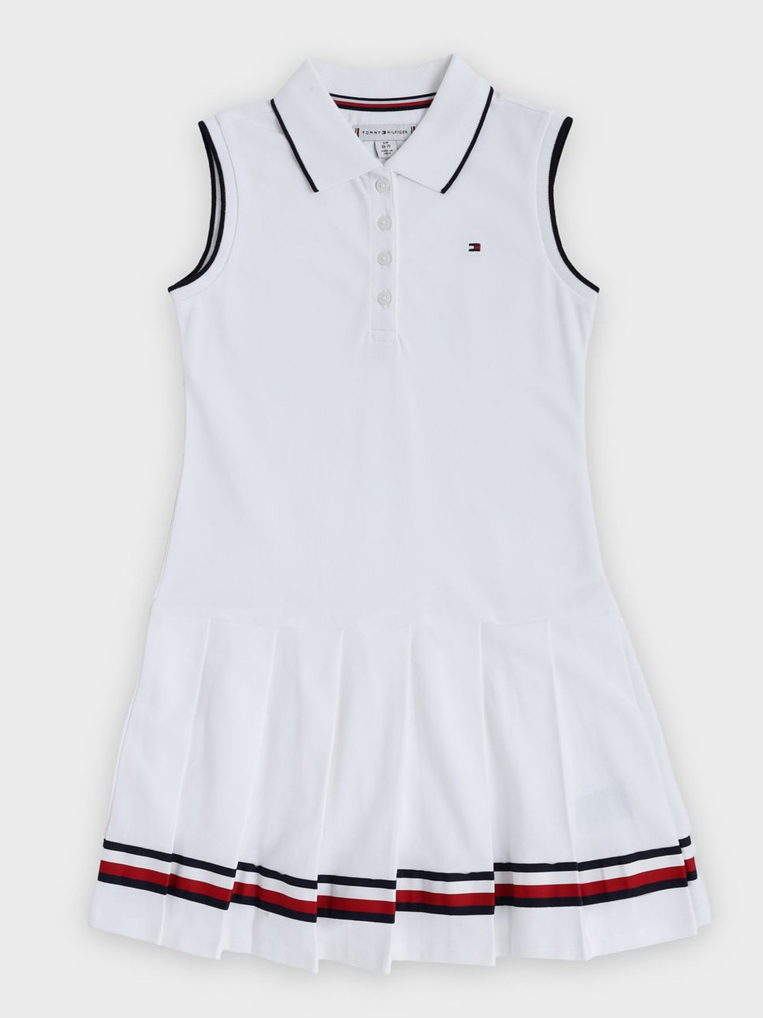 Tommy Hilfiger Girls Striped Drop-Waist Dress