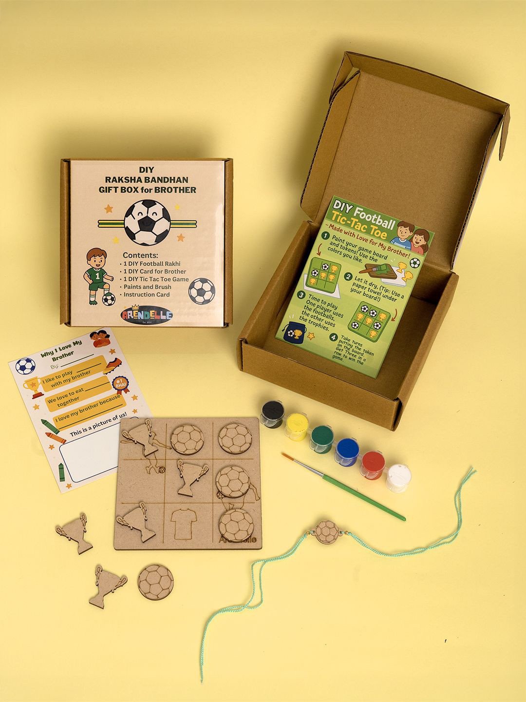 Arendelle Kids Football Edition Thread Rakhi Gift Set