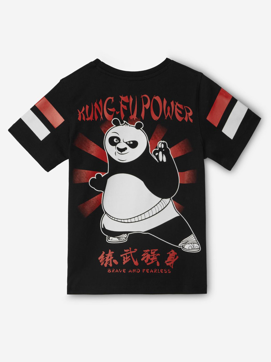 The Souled Store Boys Kung Fu Panda Graphic Printed Round Neck Cotton T-shirt