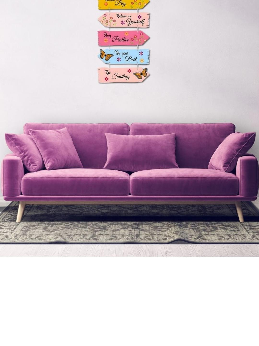 Evercaregifts Motivational Quote MDF Floral Matte Hanging Hall Wall Hangings-21In