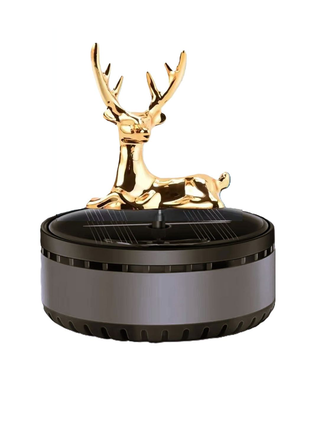 AUGEN Black Solar Deer Design Rotating Car Air Freshener