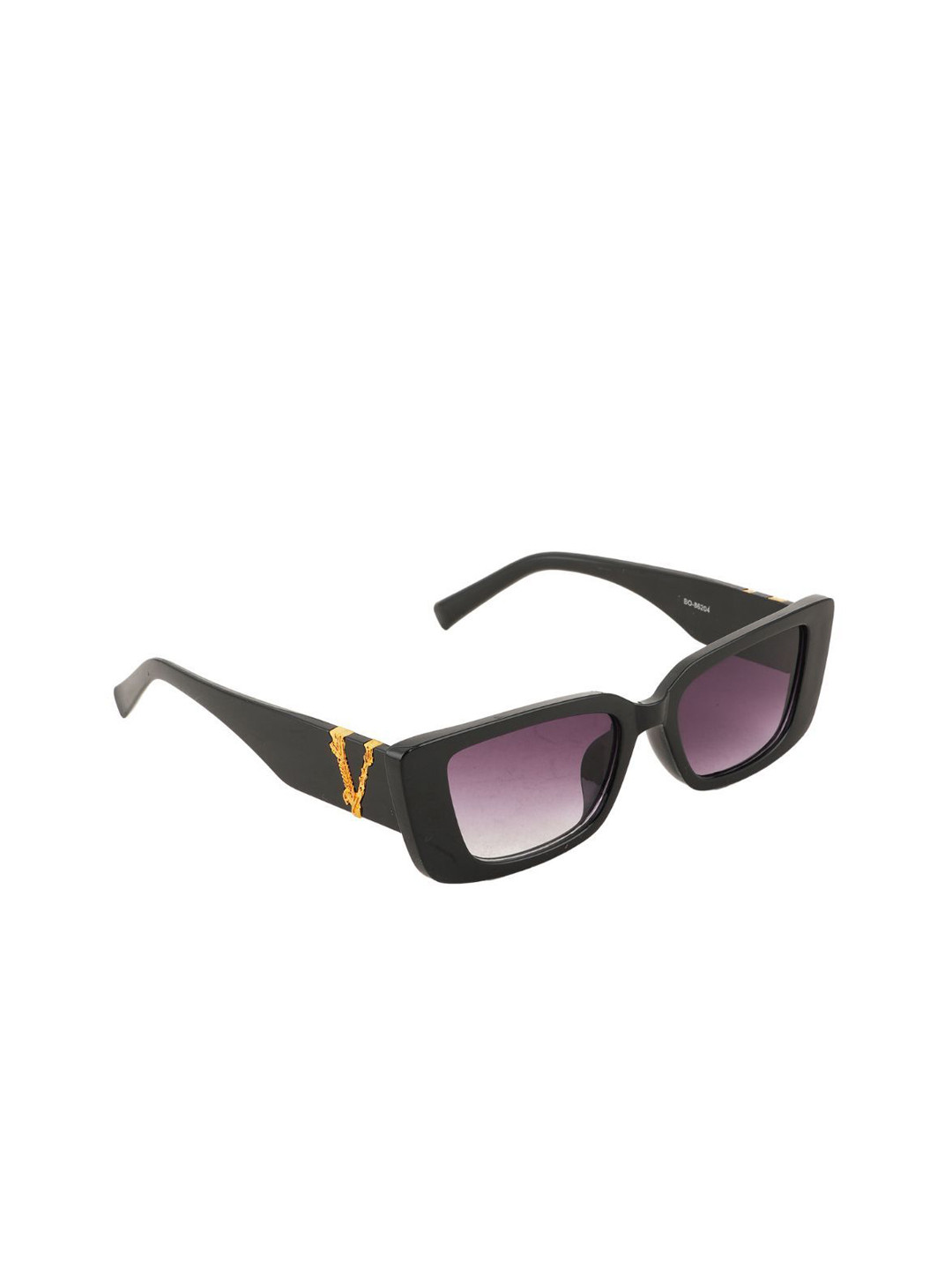 BAYBERRY Unisex Purple Lens & Black Cateye Sunglasses with UV Protected Lens