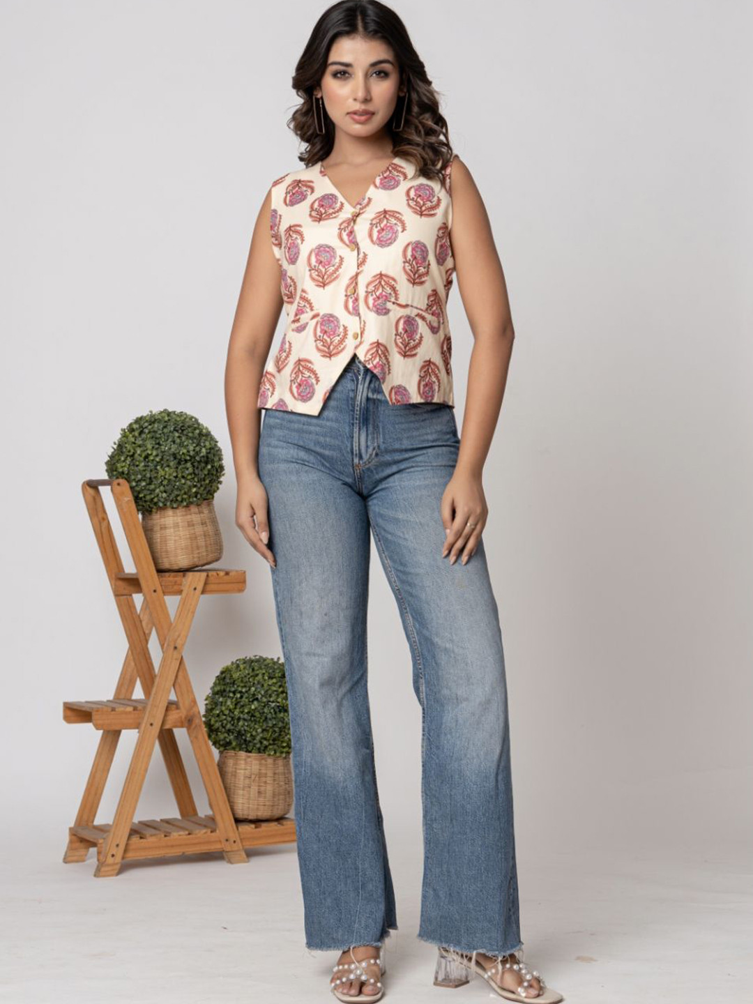 Anastay Clothing Floral Printed Cotton Vest Top