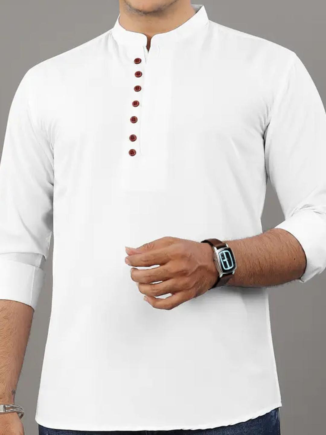 CROWNTAIL Men Pure Cotton Slim Fit Kurta