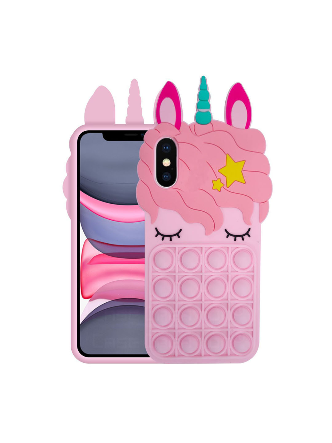 CASE CREATION Push Pop Unicorn Real 3D iPhone Xs Bumper Case Mobile Accessories