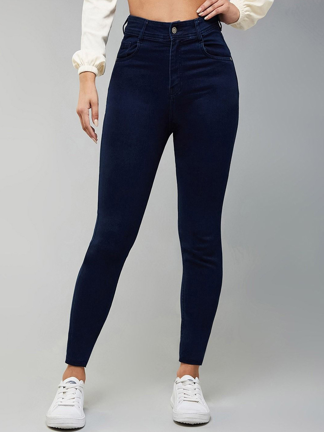 POMPOUS Women Slim Fit High-Rise Cotton Stretchable Jeans