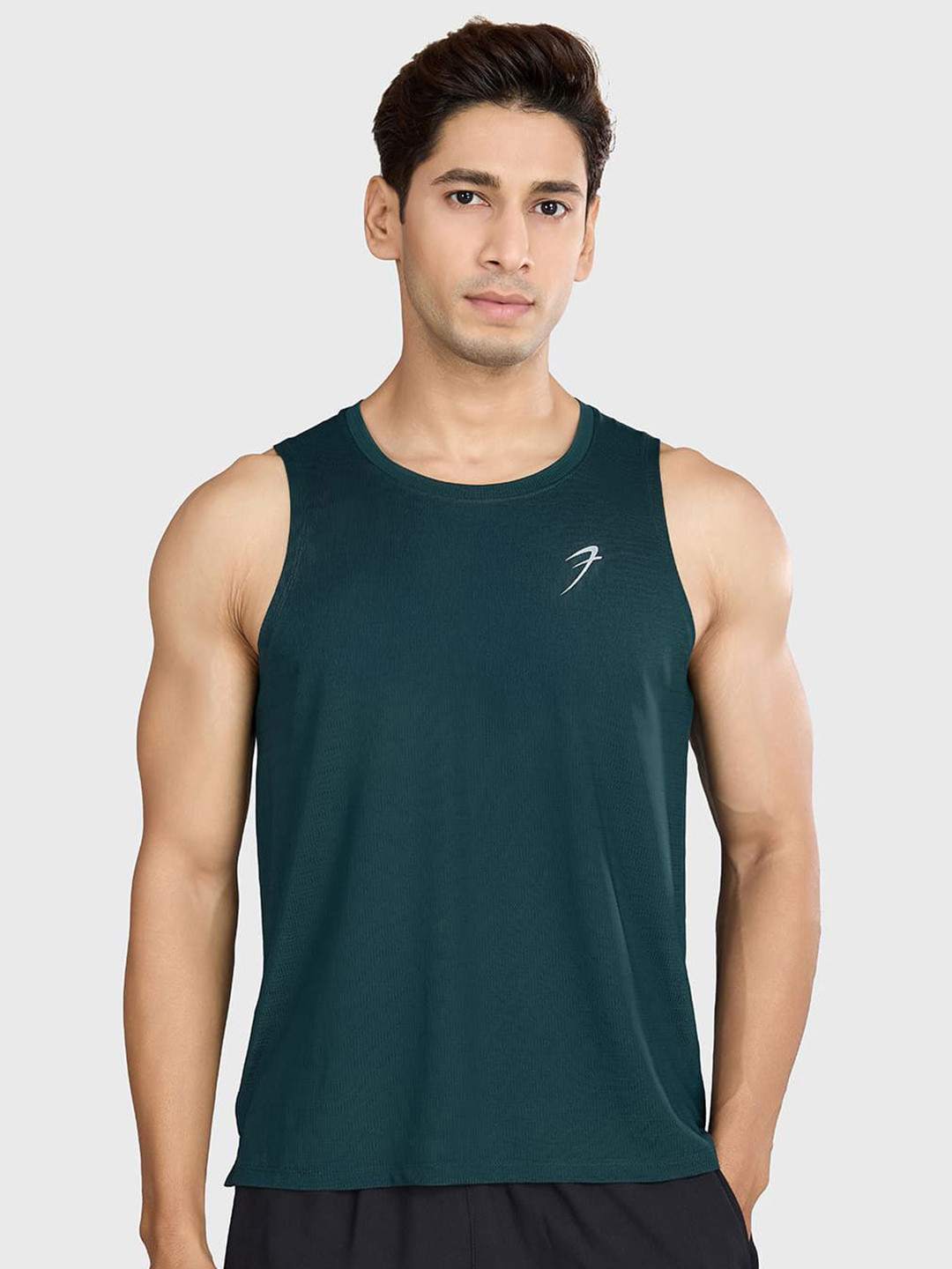 FUAARK Ultra Light Weight & Stretchable Tank Vest Ember Running Tank B.Green-S