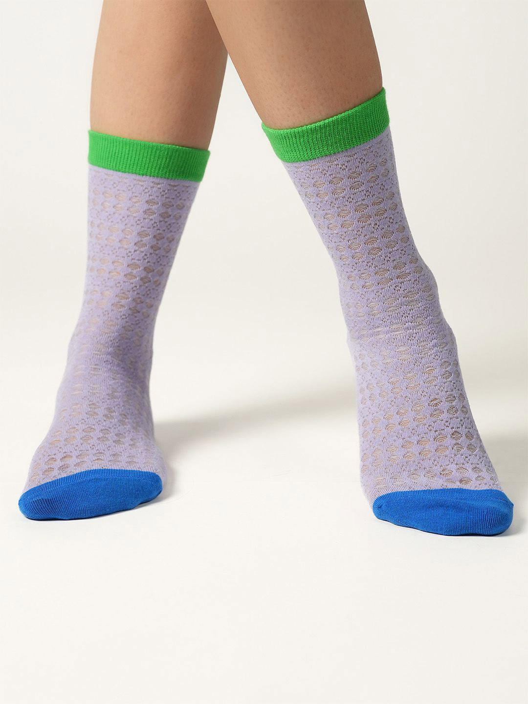 Theater Women Pixie Poppers Purple Pattern Socks