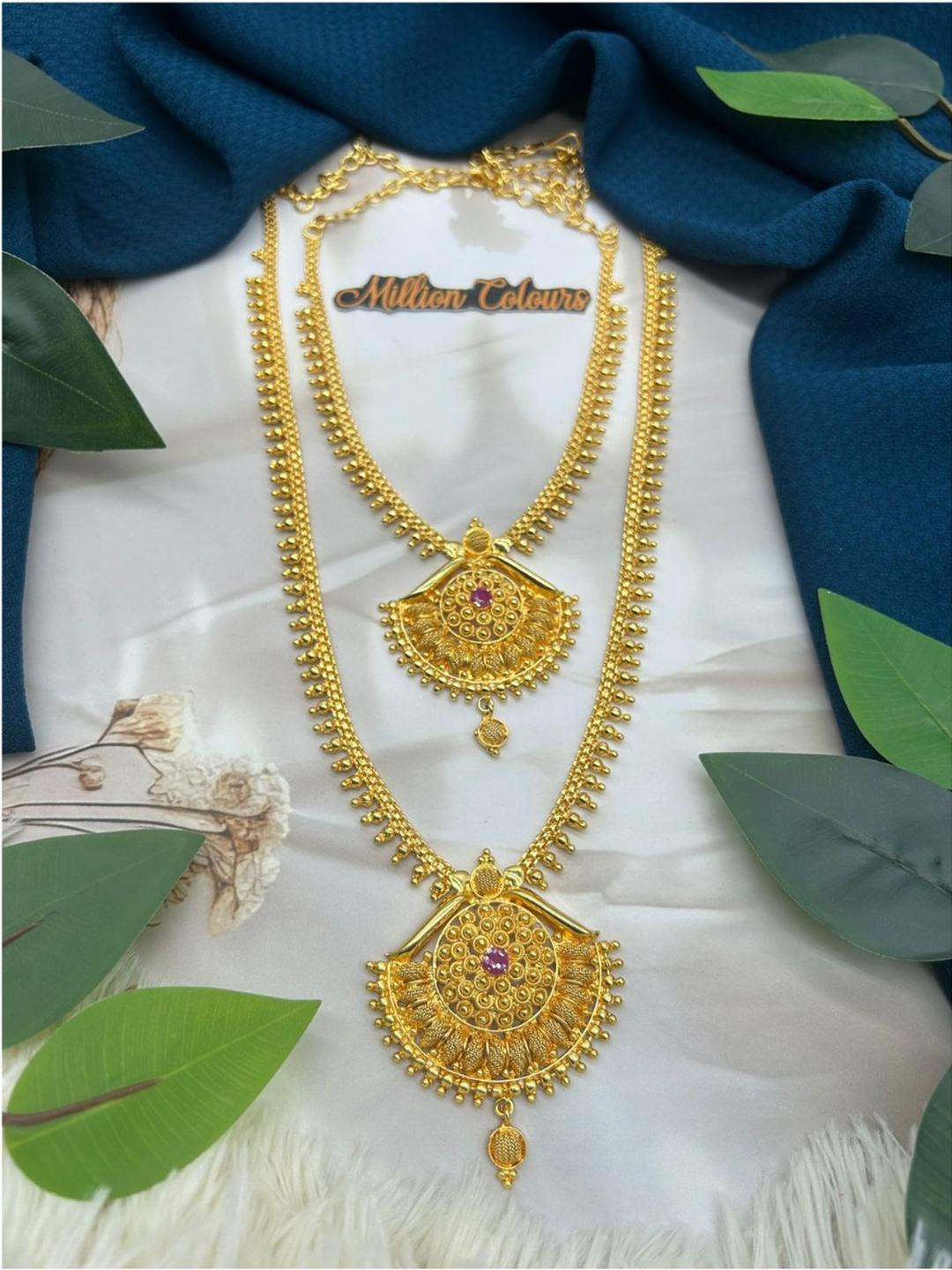 million colours Gold-Plated Copper Jewellery Set