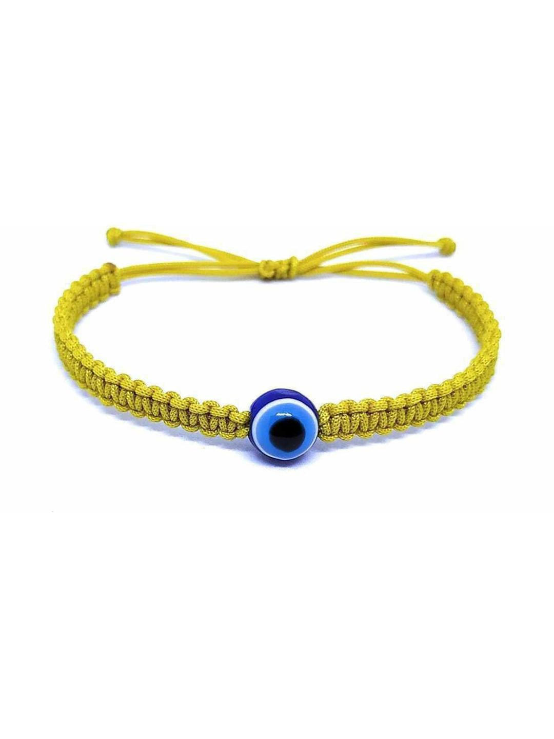 QNAM Yellow Fabric Bracelet