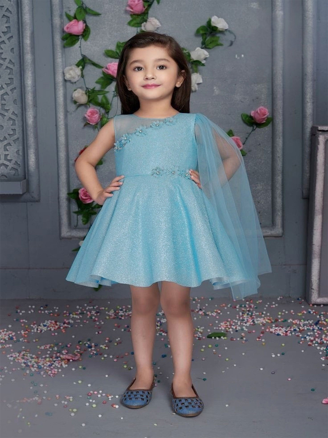 UFB Girls Net Fit & Flare Dress