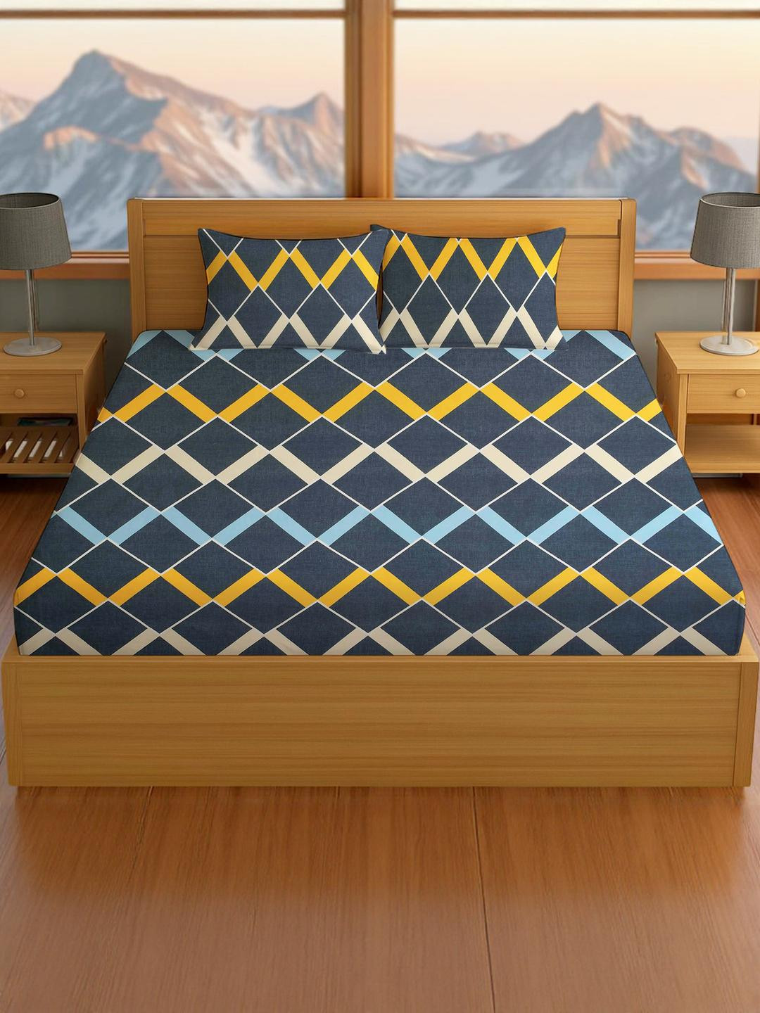 IVAZA Metallic Queen Bedsheets