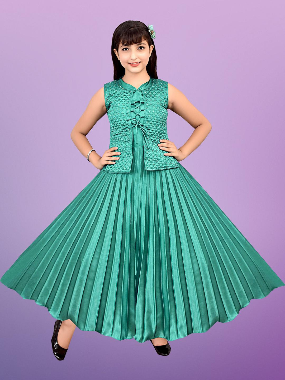PRENA FASHION Girls Green Dresses