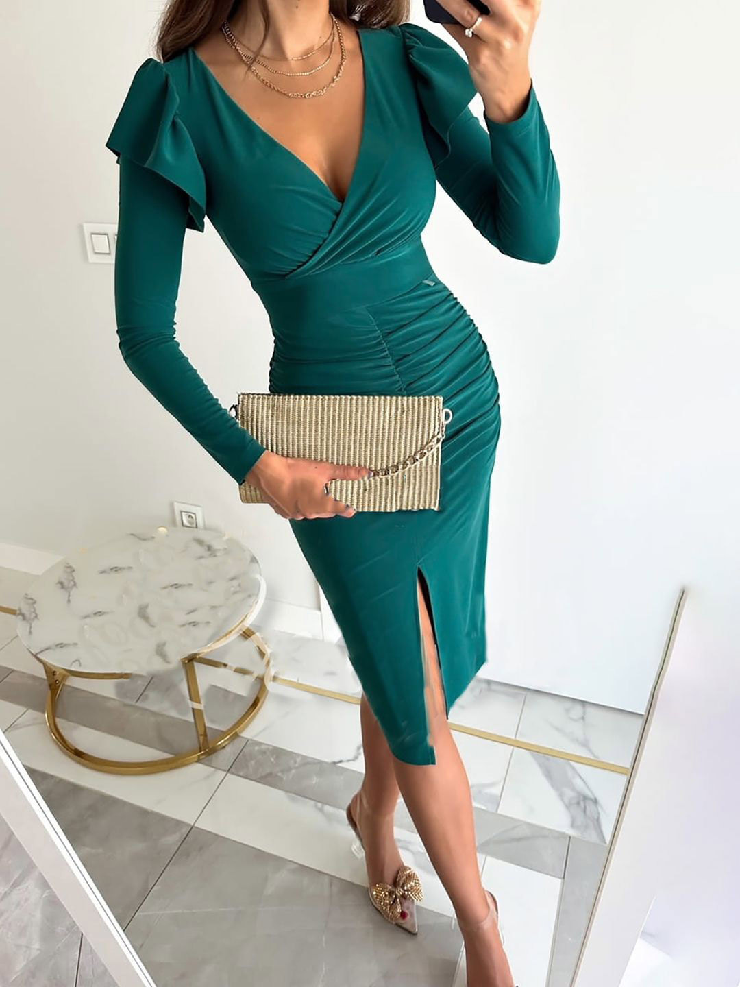 JC Mode Women Sheath Midi Dress