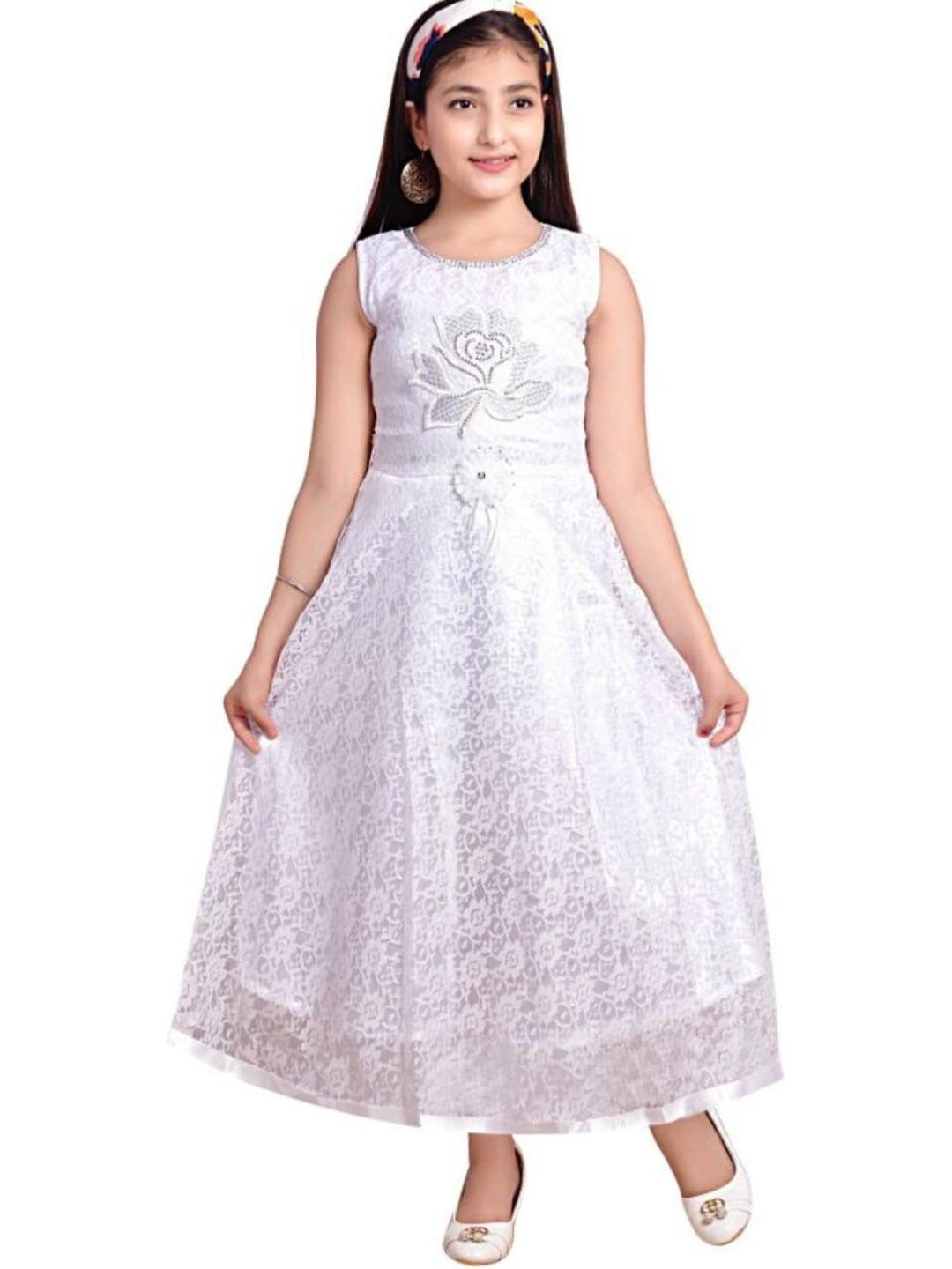 PRENA FASHION Girls White Dresses