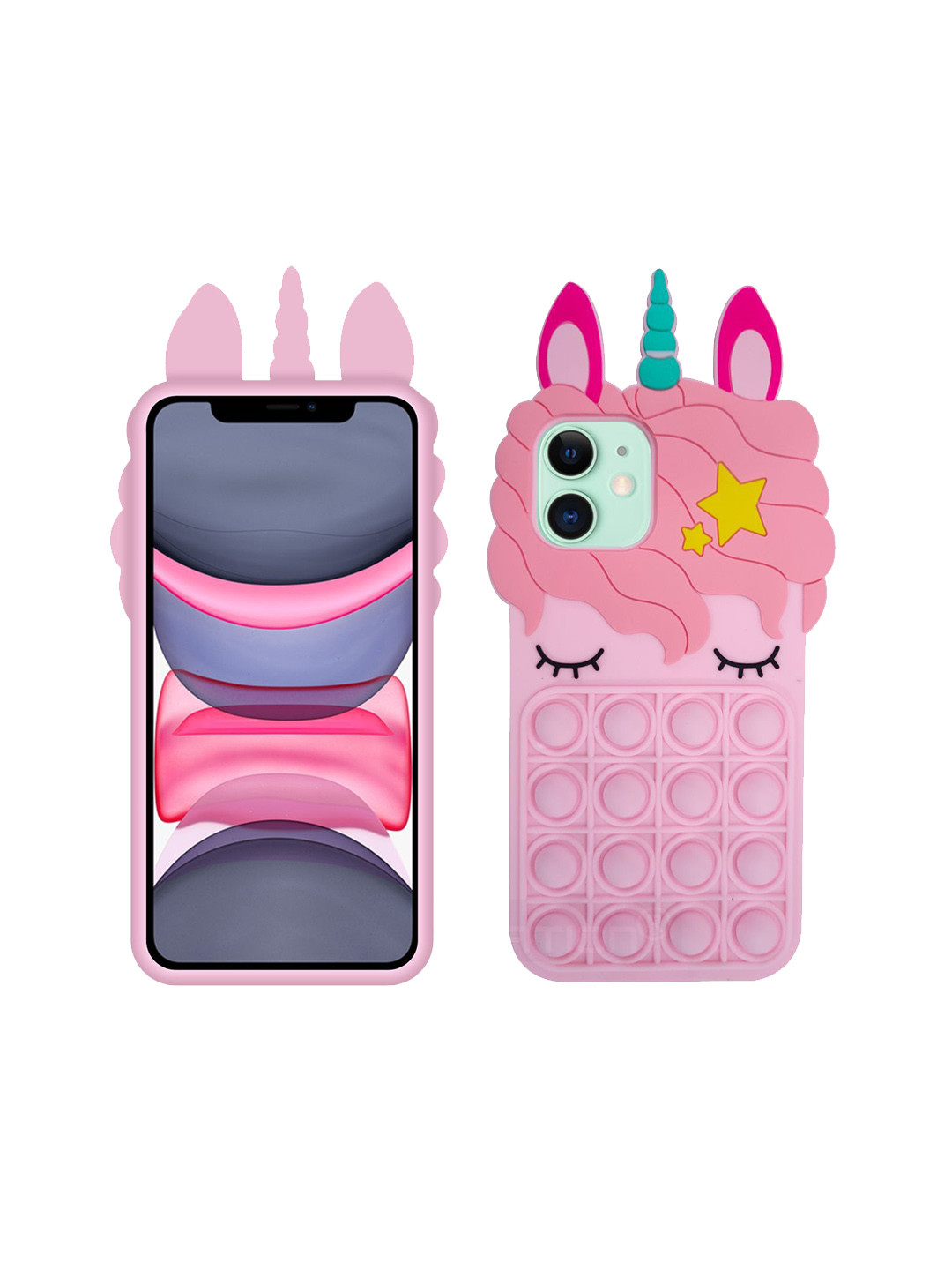 CASE CREATION Women Push Pop Unicorn Real 3D iPhone 8 Bumper Case