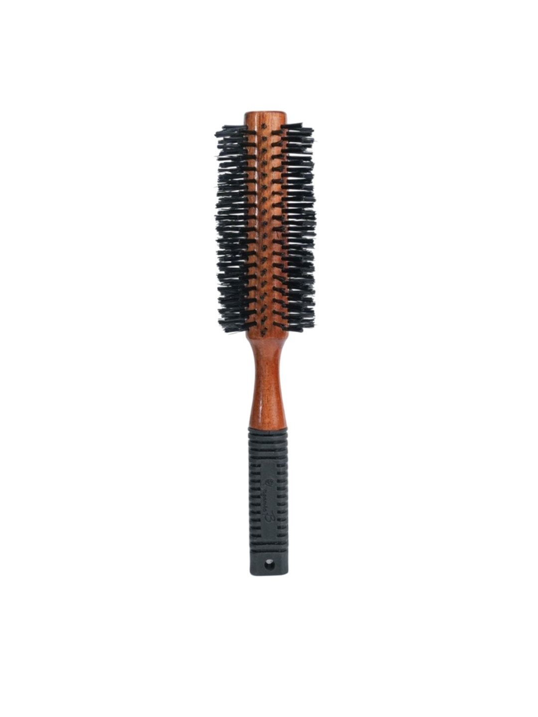 Organic B Wooden Hair Roller Brush With Handle - Brown