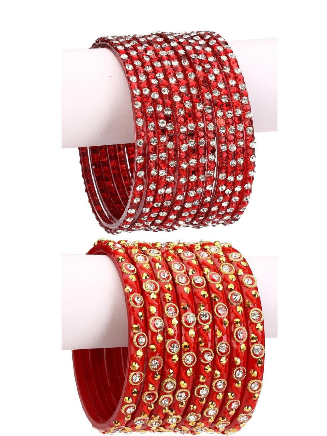 1ST TIME Set of 20  Artificial Beads & Stones Studded Alloy Bangle