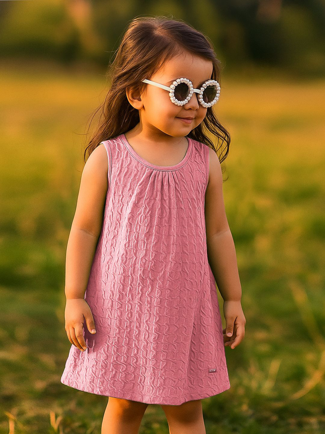 A.T.U.N. Girls Pink A-Line Abby Dress