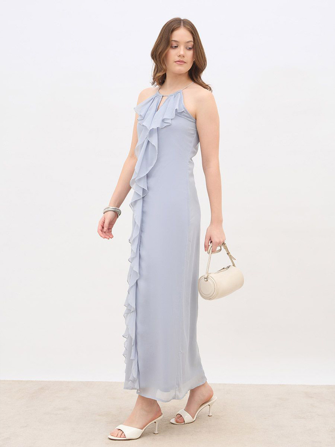 Styli Women Dori Halter Neck Maxi Dress