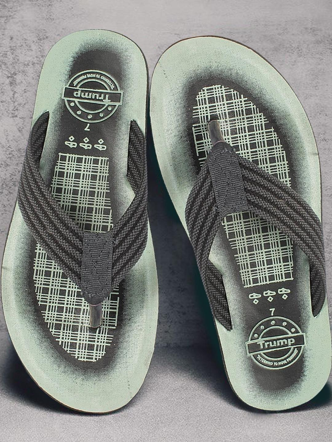 Trump Grey PU Flip Flops