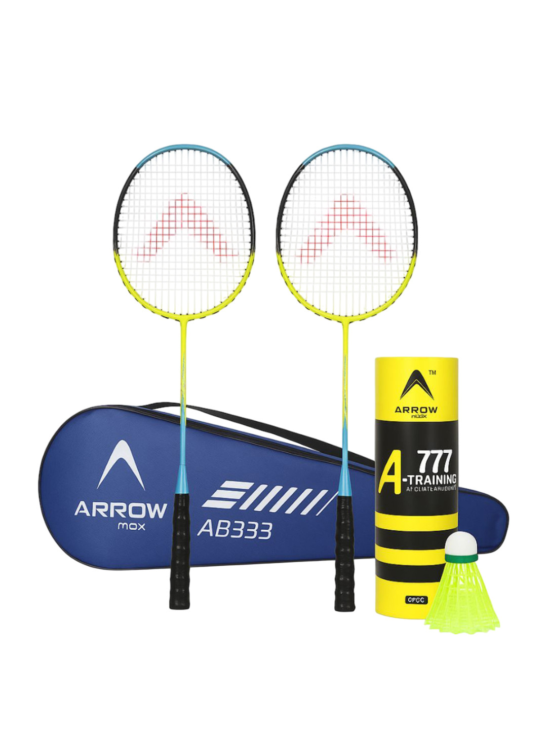 ARROWMAX Kids Set Of 2 Badminton Rockets With Shuttles
