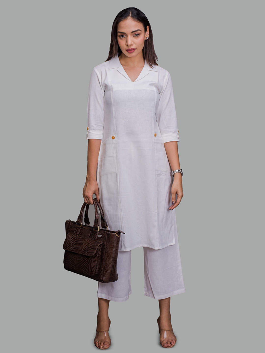 Vivika Women Solid Daily A-Line Kurta